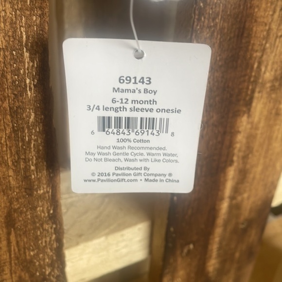 Sidewalk Talk onesie baby long sleeve crew button top mama’s boy nwt Sz 6-12Mos - Picture 3 of 6